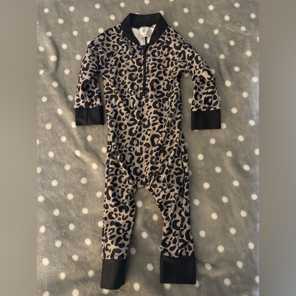 Honeysuckle Swim Company Leopard Sun Suit 18-24 Months Like New